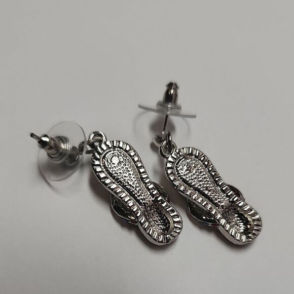 Red White and Blue Flip Flop Earrings - Picture 4 of 4